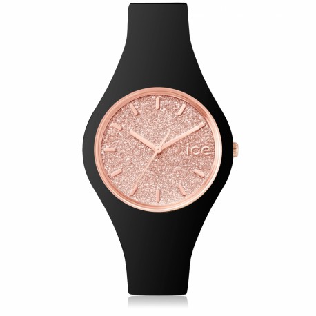 Zegarek ICE glitter-Black Rose-Gold-Small