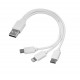 Kabel USB 3w1 micro USB + USB typ C + Lightning