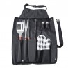 Fartuch grillowy BBQ, czarny 