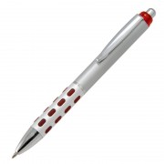 Długopis Partita, srebrny/czerwony 