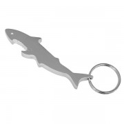 Aluminiowy brelok - otwieracz Shark, srebrny 