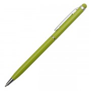 Długopis aluminiowy Touch Tip, jasnozielony 
