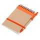 Notes eco 90x140/70k gładki z długopisem, pomarańczowy/beżowy 